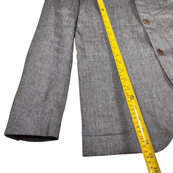 Ted Baker Blazer Sport Jacket Sz.M Gray Linen Blend Career Corporate Office - Picture 6 of 9